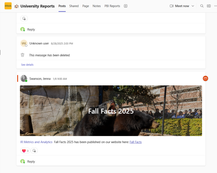 Report Selection page